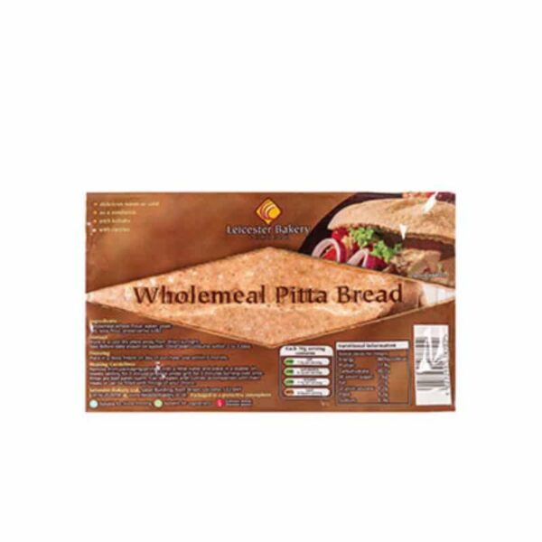 LEISTER BAKERY WHOLEMEAL PITTA BREAD OVAL X6