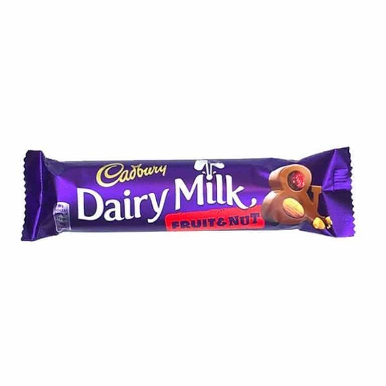dairy milk fruit and nut large bar