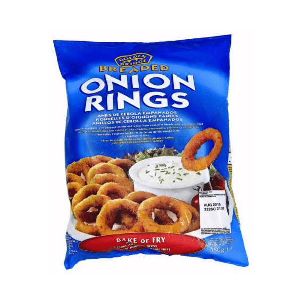GOLDEN BRIDGE BREADED ONION RINGS 450G