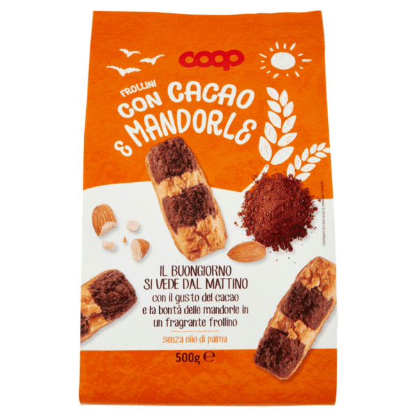 COOP SHORTBREAD WITH COCOA AND ALMONDS 500G