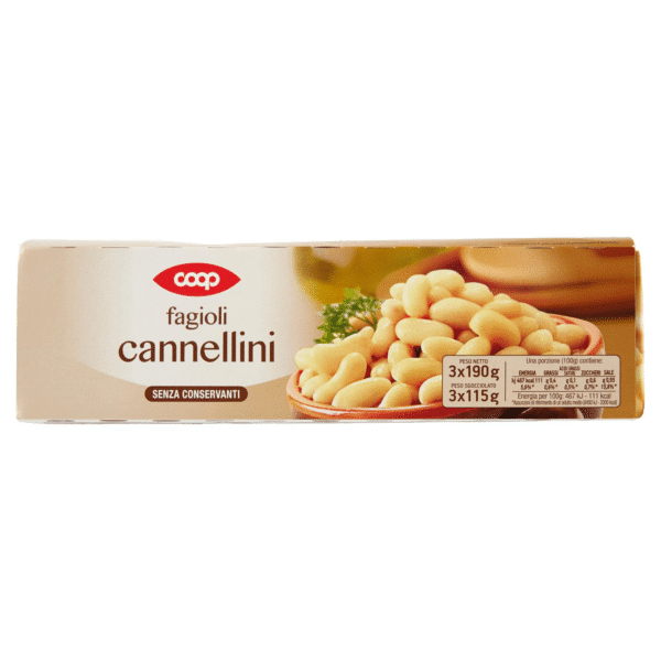 COOP BOILED CANNELLINI BEANS 3x190G